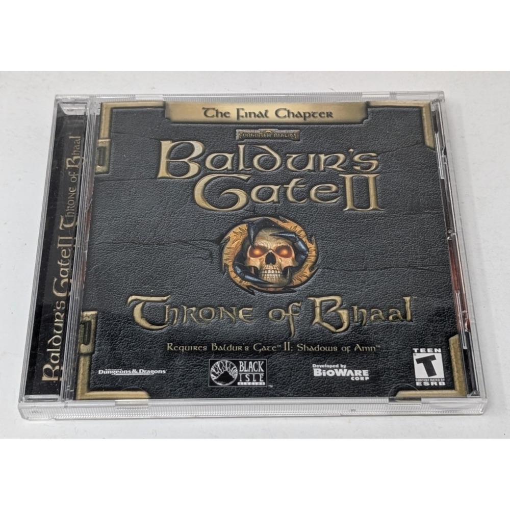 Baldur's Gate II Throne‎ of Bhaal PC CD-ROM Jewel Case 2000 VTG